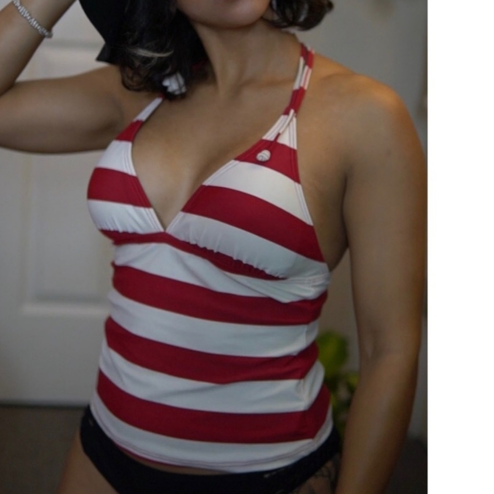 Striped Bathing Suit Top